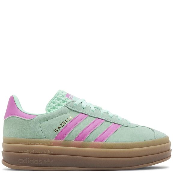 adidas Gazelle Bold J Big Kid Sneaker (Clear Mint Flash Pink 4)